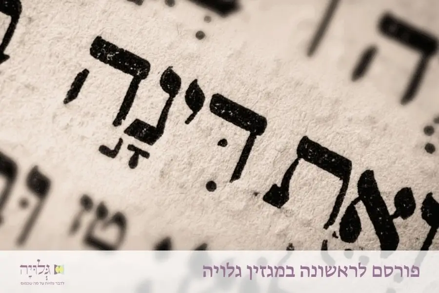 קריאה להתייצב עם דינה: השנה ובכל שנה - הרבנית שרה סגל־כץ, פורסם במגזין גלויה | A Call to Stand with Dinah: This Year and Every Year - An article by Rabbanit Sarah Segal-Katz, published in Gluya Magazine